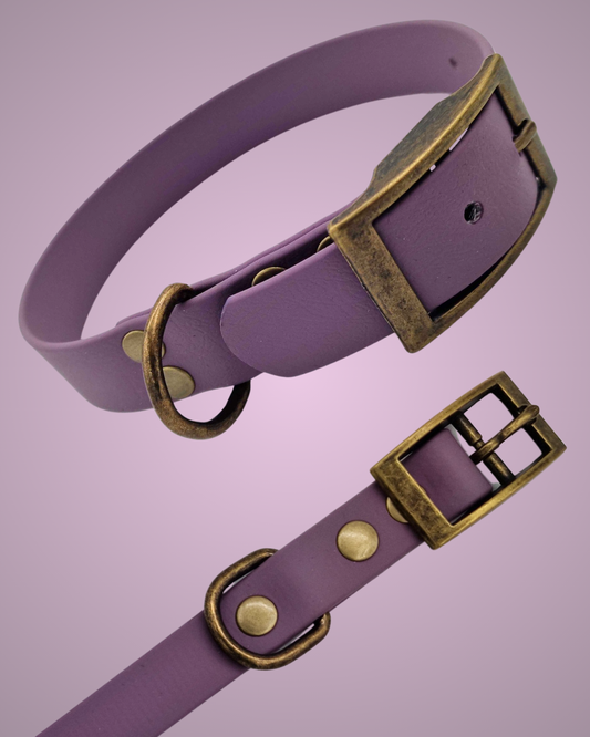 Biothane halsband Dusty Lilac
